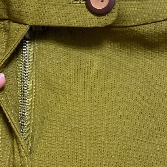 Vanessa Virginia Anthropologie Skirt Womens Size 6 Olive Green Mini Cotton - Picture 2 of 8